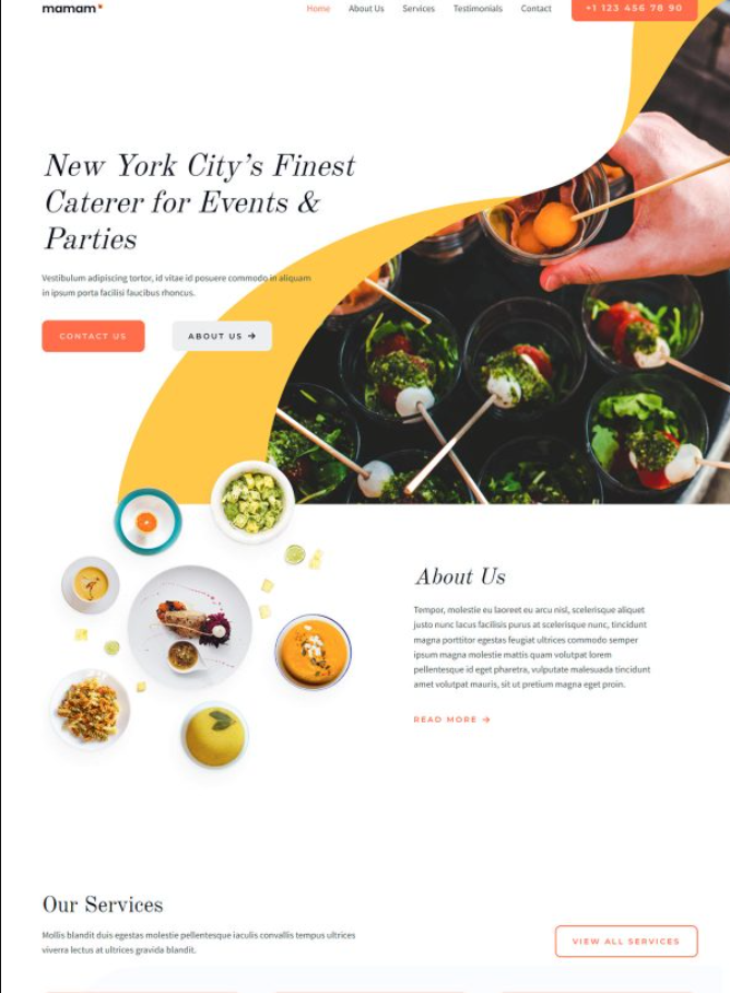 Catering Services Catering Services Web Design