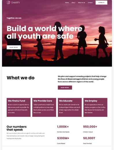 Charity Charity Web Design