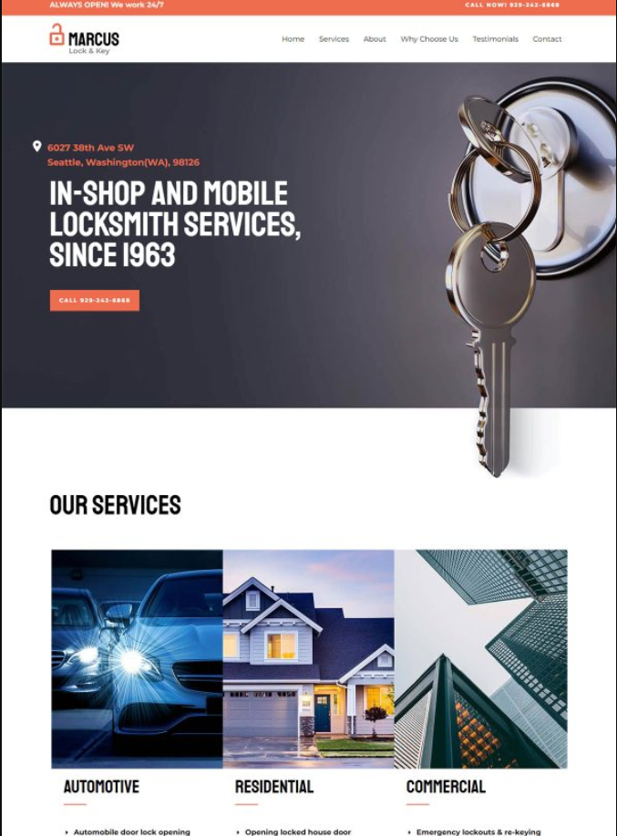Locksmith Locksmith Web Design