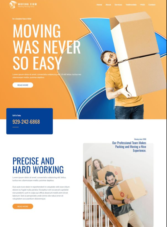 Moving Services Moving Services Web Design