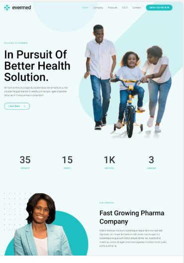 Pharmacetical Company Pharmaceutical Company Web Design